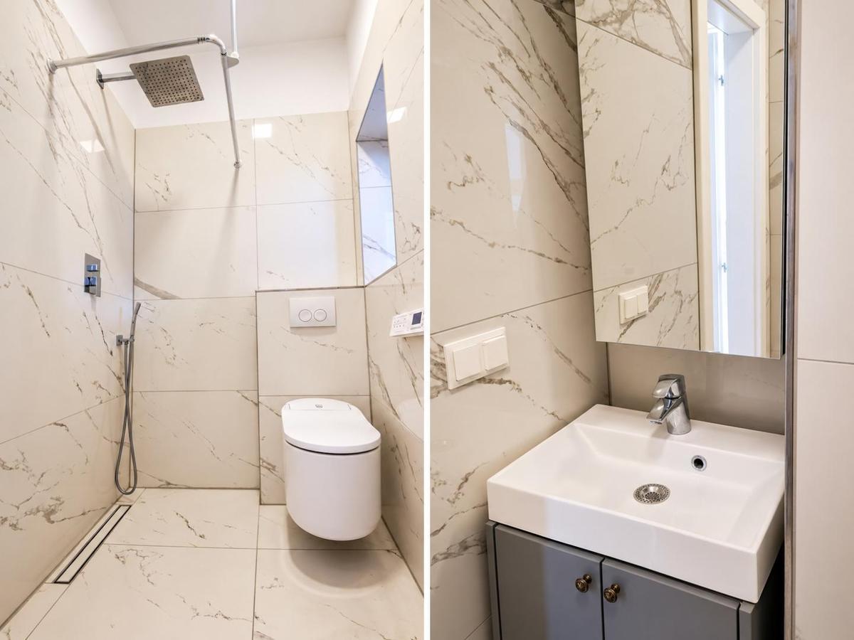 Japanischer Toilette und Regendusche