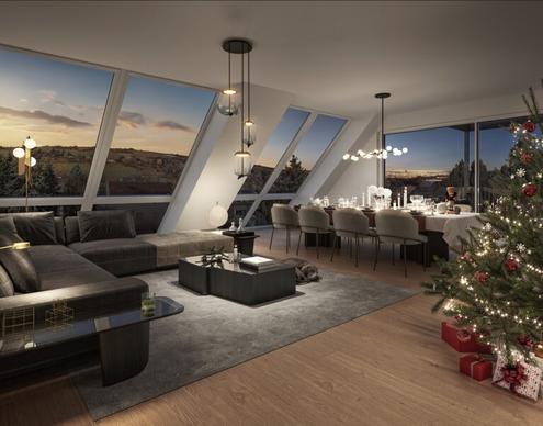 Penthouse mit Blick in die Weinberge