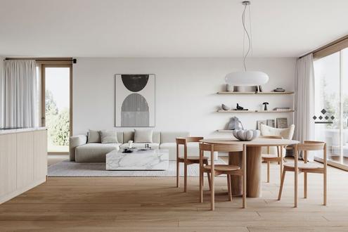 Modern Apartment: Familienapartment mit elegantem Wohnflair und Grnblick