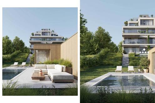 Garden Apartment: Stilvolles Apartment mit Poolhaus und weitlufigem Garten