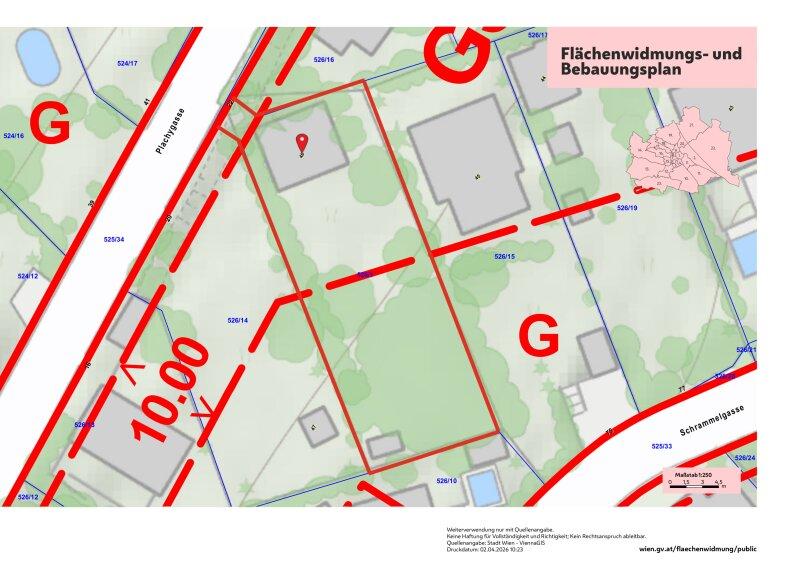 Lage im Bebauungsplan