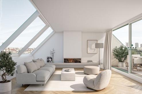 UP IN THE SKY: Unverbaubarer Weitblick - Penthouse auf drei Ebenen mit mit Dachterrasse