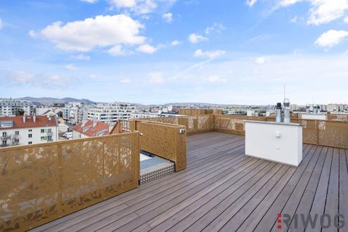 Erstbezug mit Traumaussicht *** ca 60m² Dachterrasse *** Nähe U1 Kagraner Platz