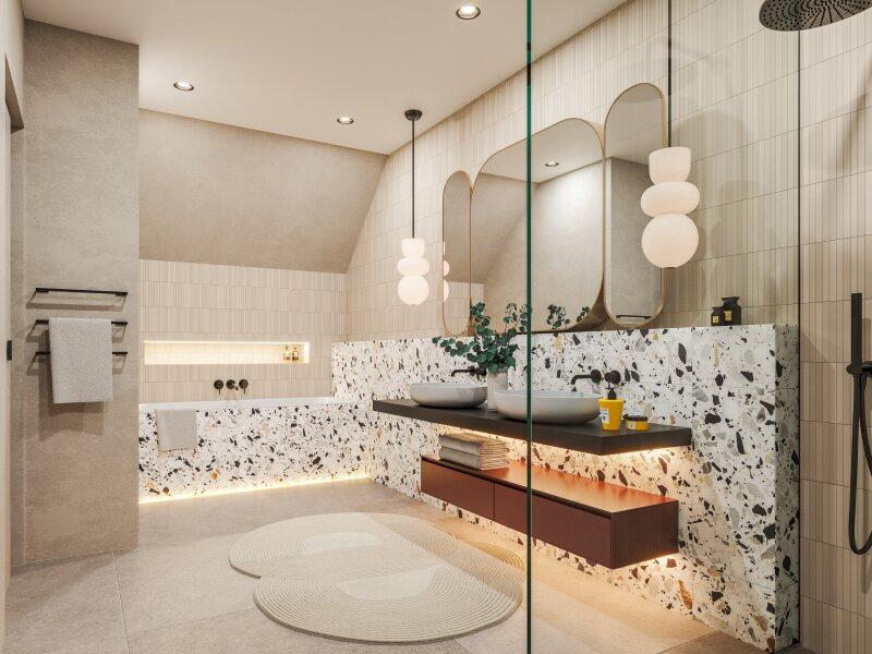 Badezimmer in trendigem Design