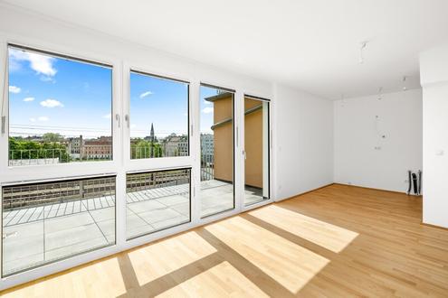 NEUBAU ERSTBEZUG-  3 Zimmerwohnung mit groem Balkon und Fernblick- Inklusive Tiefgaragenplatz!