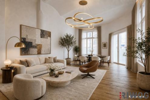 BALKON UND �BER 4 METER RAUMH�HE II PRESTIGE UND ELEGANZ II WOHNEN IM DENKMALGESCH�TZEN M�DLINGER STADTJUWEL II FUSSG�NGERZONE