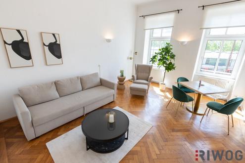 RETRO-CHIC II AIRBNB oder SELBST EINZIEHEN II KOMPLETT MÖBLIERT II ca. 11m² BALKON  II SOFORT NUTZBAR II NÄHE U6/AKH/VOLKSOPER/WUK