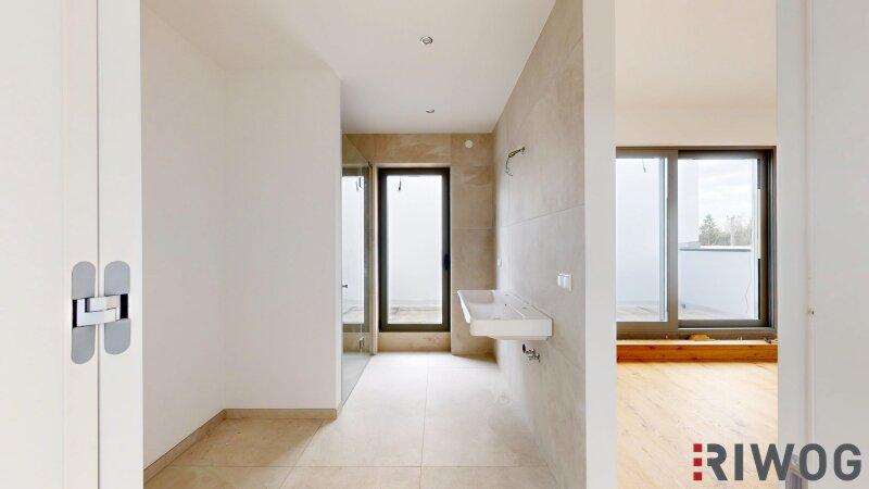 Schlafzimmer mit Badezimmer