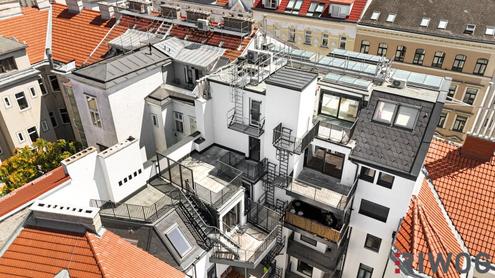 2 ZIMMER NEUBAUWOHNUNG IM 1. DACHGESCHOSS MIT CA. 20 m² DACHTERRASSE II ERSTBEZUG II NÄHE SIEBENBRUNNENPLATZ II