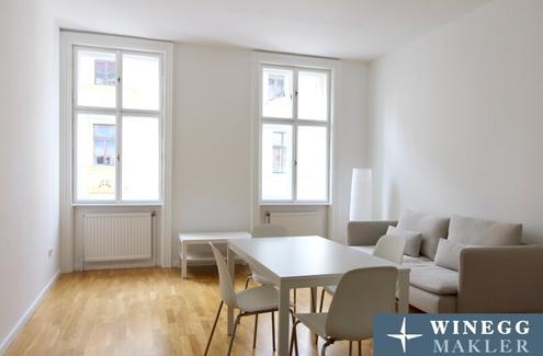 Lichtdurchflutete, neu möblierte 2-Zimmer-Altbauwohnung - Nähe Mariahilfer Straße