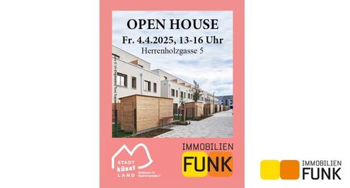 Stadt küsst Land: Reihenhäuser jetzt fertiggestellt. Open House am Fr. 4.4., 13 bis 16 Uhr. Herrenholzgasse 5