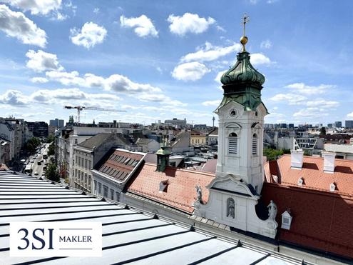 Einmalige Dachterrassenwohnung mit Blick über Wien- U-Bahnlinie U3,U4 und The Mall Wien Mitte ca. 100m entfernt!