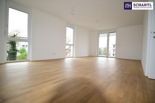 Unverbaubarer Blick ins Grüne von Ihrem Sonnenbalkon - 75m² große 3-Zimmer Neubauwohnung in Graz Eggenberg! Provisionsfrei und im Dezember 2024 bezugsfertig!