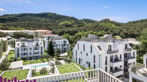 Moderne 2-Zimmer-Wohnung mit Terrasse, Hochgarten & top Ausstattung