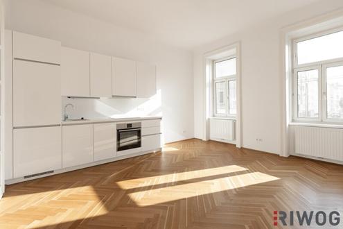 Lichtverwöhnter Altbau zu fairem Preis | Inkl. Küchenzeile | Nähe Waldmüllerpark, Matzleinsdorfer Platz (künftig U2-Station), Viktor-Adler-Markt