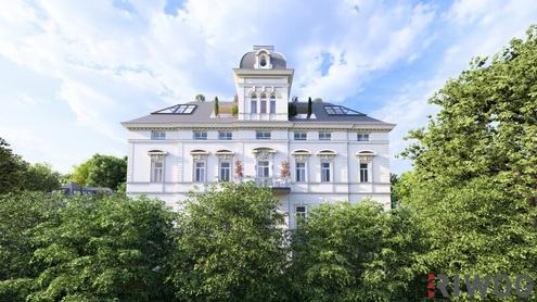 WIENTALBLICK | helle Wohnung in der historischen Villa mit 4,4m Raumhöhe & Blick auf Linde | sanierungsbedürftig | Balkon geplant + Gartenoption |