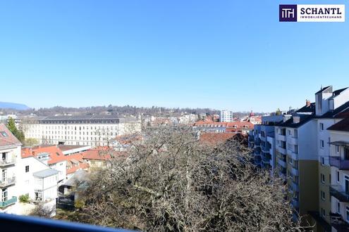 IM HERZEN VON GRAZ: Stylishe 2-Zimmer-Wohnung mit Panoramablick auf den Schlossberg - Toplage in Geidorf! Gleich anrufen und begeistern lassen!