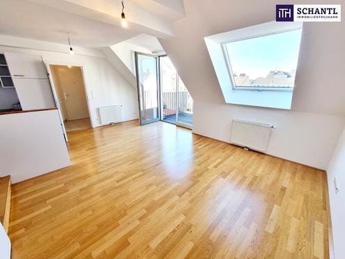 Neuer Preis! WOW! Stylisch Wohnen im Dachgeschoss! Hofseitiger West-Balkon + Perfekte Raumaufteilung + Perfekte Infrastruktur + Ruhige Seitengasse + Toller Fernblick!