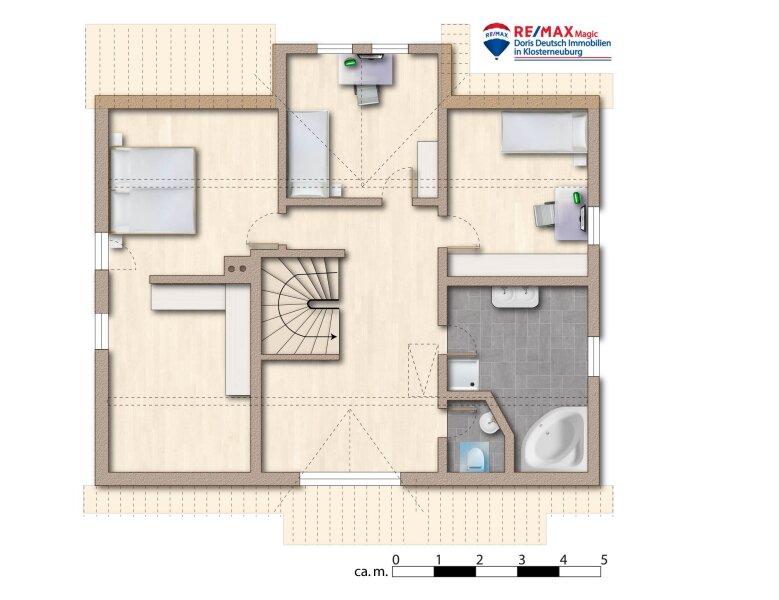 Grundriss Dachgeschoss mbliert