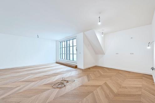 THE FUSION! Klimatisierter 3-Zimmer-Erstbezug im 1. Dachgescho mit hofseitiger Freiflche