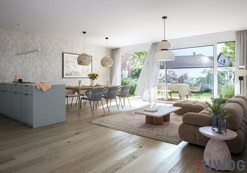 ERSTBEZUG | Exklusives Townhouse Nähe Stadtplatz | Südwestseitiger Eigengarten | Sole-Wasser-Wärmepumpe | 2 TG-Stellplätze