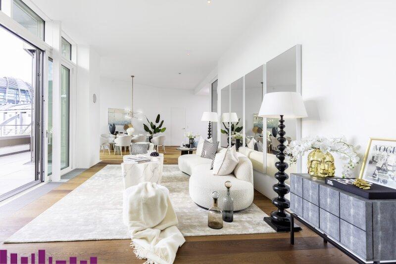 Penthouse Opernresidenz Wohn- und  Essbereich