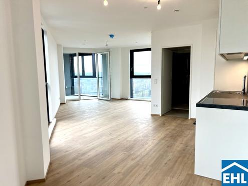 Wohnen im High Five ab 01. Juni ++ 1 Zimmer Wohnung mit Loggia und Fußbodenheizung im 17. OG