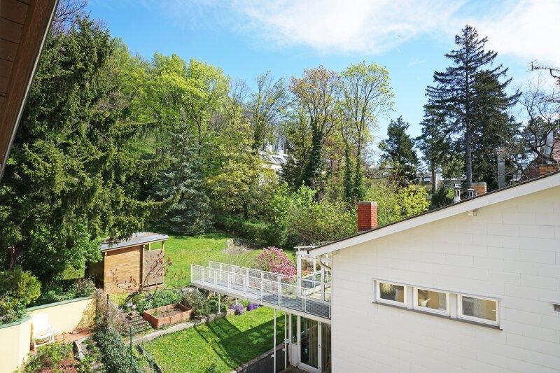 Ausblick nach Nordosten in Nachbar's Garten
