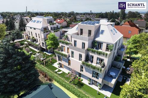 Frühlingsaktion! TOP-Neubauprojekt! 3 Zimmer auf 54m² + Riesiger Balkon! Leben an naturnahen Gewässern! Ruhige Seitengasse + Luftwärmepumpe und Solaranlage + Hochwertige Ausstattung + Garage!