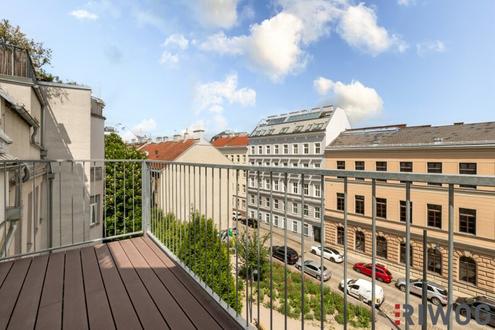 Nähe Mariahilfer Straße - DG Wohnung mit Balkon inklusive Küchenzeile - befristet vermietet - ohne direktem vis-a-vis und traumhaftem Parkblick