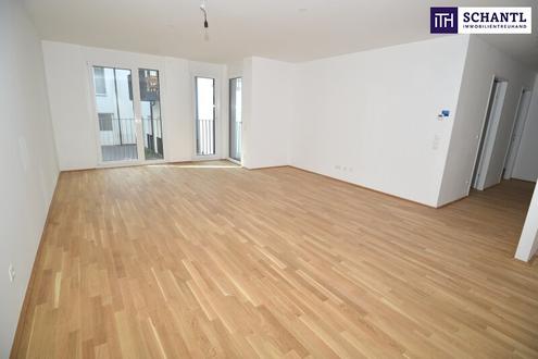 Mega cool! Moderne 3-Zimmer-Neubauwohnung mit Balkon im Erstbezug! Hofruhelage!