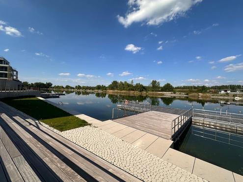 THE SHORE 50m² Gartenwohnung mit Terrasse - Wohnen am Wasser - Badesteg, Sauna, Fitness, Concierge 1190 Wien