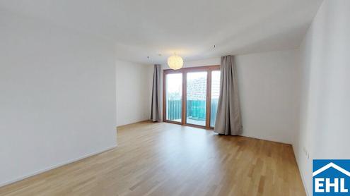Sonnwendviertel: 1-Zimmer-Wohnung mit Balkon im 5. OG - Fitnessraum, Co-Working & Rooftop-Terrasse inklusive!