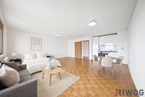 Helle Neubauwohnung mit Parkblick in U-Bahnnähe bei Donauinsel | Vermietung im freien Mietzins möglich | Tiefgaragenplatz und Einbauküche vorhanden