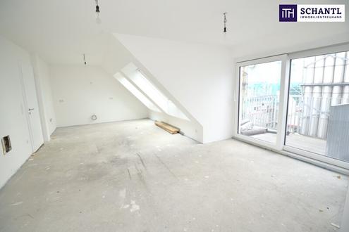 Genießen Sie den Weitblick über die Dächer Wiens - 3-Zimmer-Dachgeschosswohnung mit sonnigem Balkon - nahe Hauptbahnhof