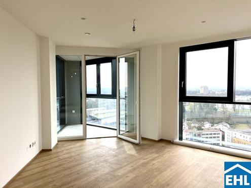 Urbanes Wohnen im High Five Tower ab Sommer 2025! Kompakte 1-Zimmer-Wohnung mit Loggia