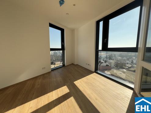 Top ausgestattete Wohnung mit 3 getrennten Räumen und Wohnküche -  Urbanes Leben mit grandioser Aussicht im High Five Linz
