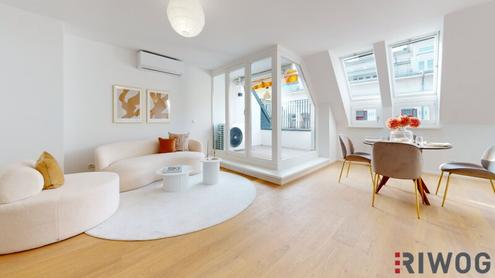 Neubau DG-Terrassenwohnung in Ruhelage | PKW-Stellplatz | 3 Min. zum Kutschkermarkt und zur U6 | 2 Min. zum Aumannplatz