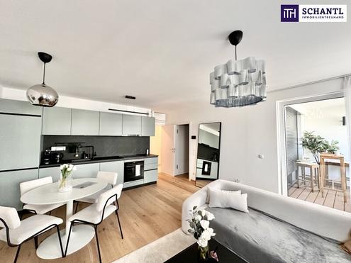 Sofort Bezugsfertig in Bestlage! Traumhafte Dachgeschosswohnung mit Loggia und Panoramafenster ++  Weitblick über Wien ++ Komplett Eingerichtet ++ Dachgeschossneubau aus 2021 ++ Auch für Anleger!!!