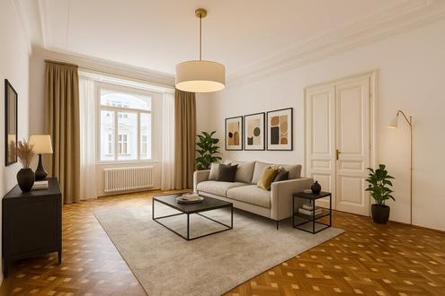 Erstbezug nach Sanierung - Stilaltbauwohnung mit kleinem Balkon