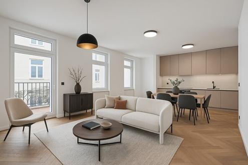 Historischer Charme trifft modernen Luxus - Generalsanierte Altbauwohnung mit Balkon nahe Margaretenplatz