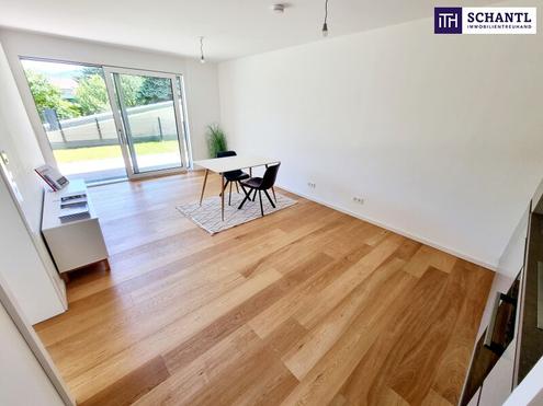 Jetzt Sonderaktion nutzen! Die ideale Kleinwohnung mit Garten! Kleine Wohnung mit viel Freiraum! Traumhafter Eigengarten und Terrasse + Stylische Einbauküche + Grün wohin das Auge reicht + Luftwärmepumpe!