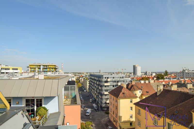 Tolle Aussicht von der Dachterrasse.