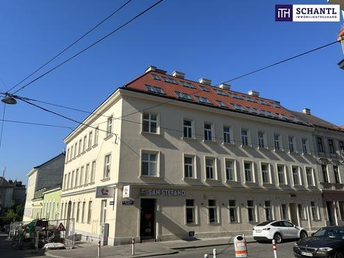3,5-Zimmer-Wohnung mit Sanierungsbedarf und 20 m² großer Loggia im Innenhof! Plus rundum saniertes Haus!