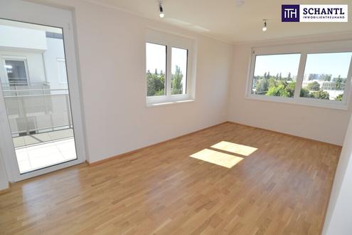 Ruhiger Zwei-Zimmer-Erstbezug mit großen Glasfronten und viel Qualität!