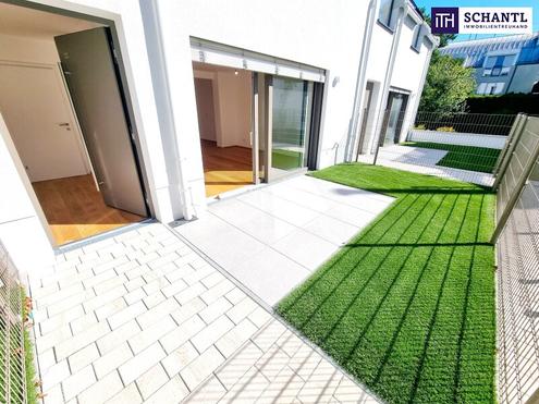 Frühlingsaktion! Hausfeeling - Familien-Hit! Townhouse mit Garten + Erdwärme + Absolute Ruhelage + Tiefgarage + Ideale Süd Ausrichtung! Nachhaltig und zukunftssicher investiert!