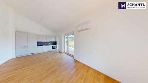 Stylischer 3-Zimmer ERSTBEZUG! Genieen Sie 68,5 m Wohnflche und einen grozgigen 20,5 m Balkon im Herzen der Thermenregion. Einziehen und wohlfhlen!