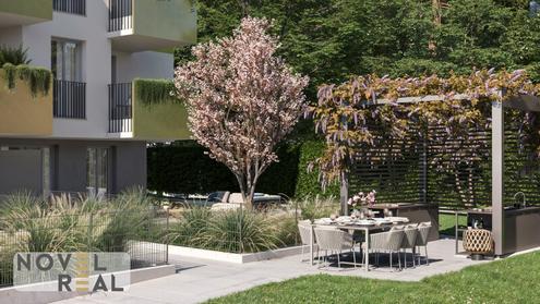 VERKAUFSTART - 3 Zimmer Erstbezugwohnung mit Balkon! Highlight sind Pool und Outdoorküche im Gemeinschaftsgarten!