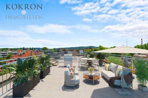 Grozgige Paarwohnung mit Dachterrasse-zentral gelegen-eigener KFZ Stellplatz-grandioser Fernblick