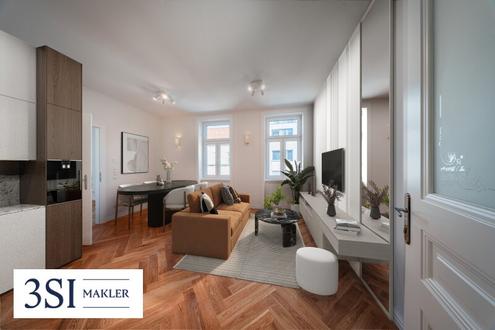 Smarter Grundriss mit exklusiven Details in wunderschön saniertem Altbau